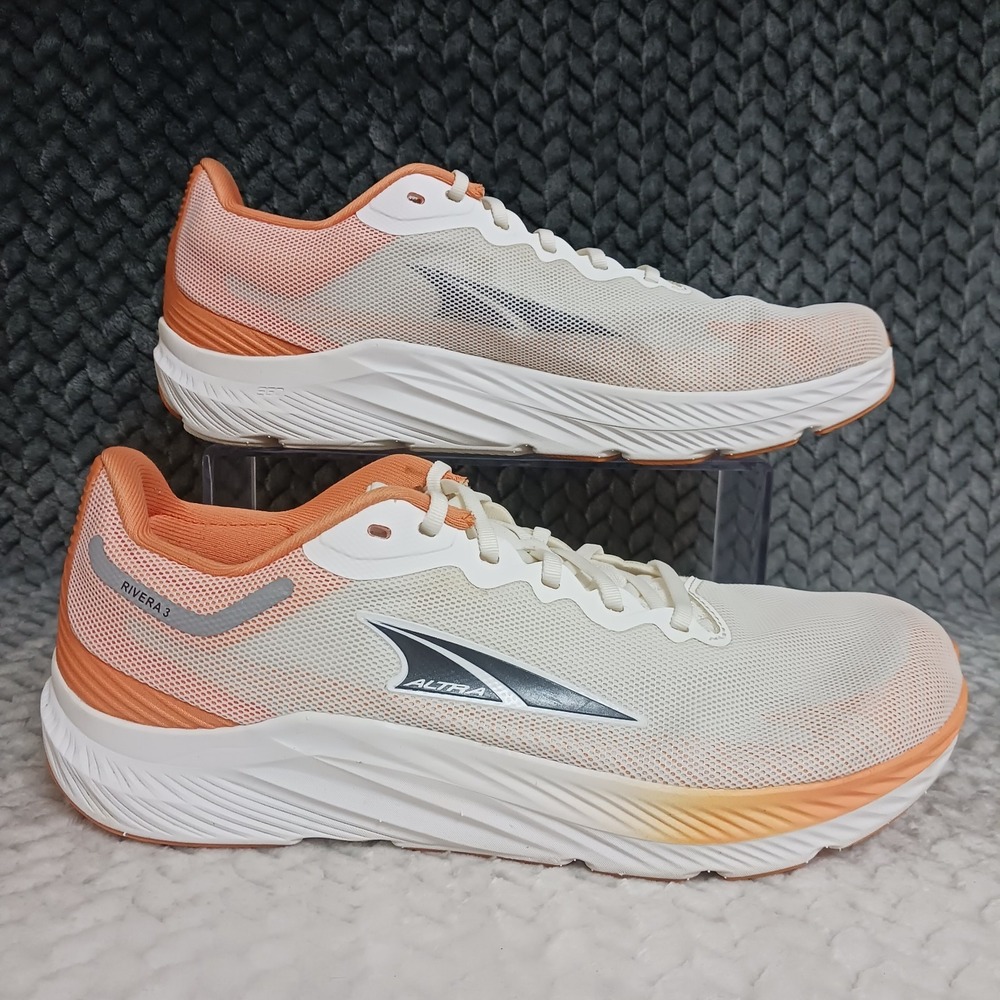 Altra Rivera 3 Men's Road Walking Running Sneakers Shoes White Orange Size 8.5